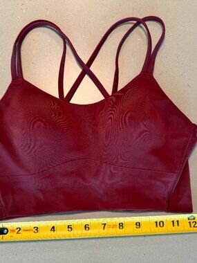 Lululemon Like a Cloud Longline Bra Light Support, B/C Cup Red Merlot 8